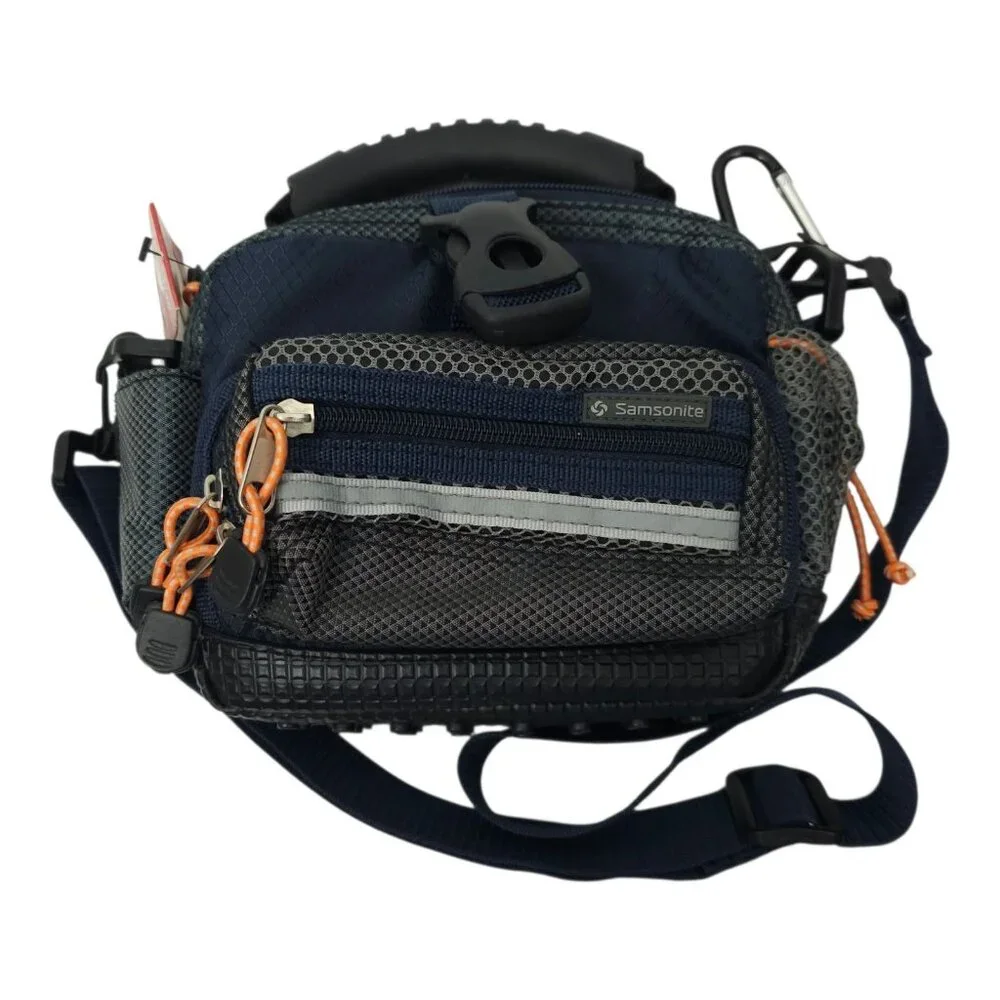 Samsonite Camera Camcorder Bag Multi-Pocket Shoulder Strap SB609BLU Blue Gray